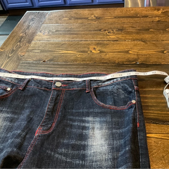 Source Unknown Men's Straight Jeans with Red and Yellow Accents like new - Picture 5 of 10